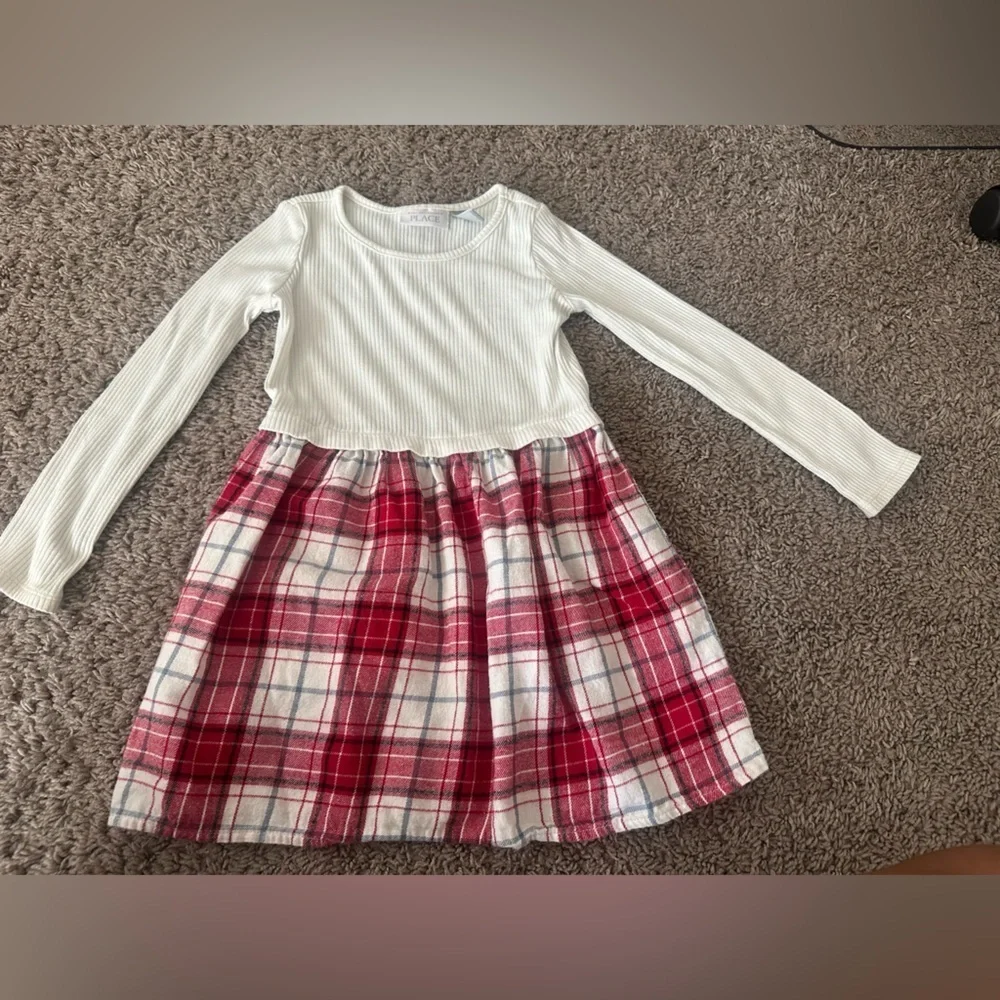 Toddler Girls Plaid Flannel Fit And Flare Dress